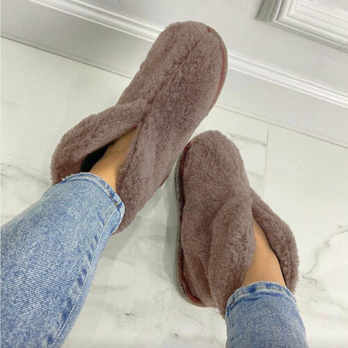 фото Тапочки , размер 43-44, коричневый one seller