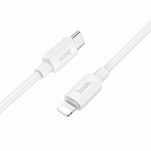 Дата-кабель USB 2.4A PD 20W для Lightning 8-pin Type-C Hoco X96 ПВХ 1м White дата кабель usb 2 4a pd 20w для lightning 8 pin type c hoco x96 пвх 1м white