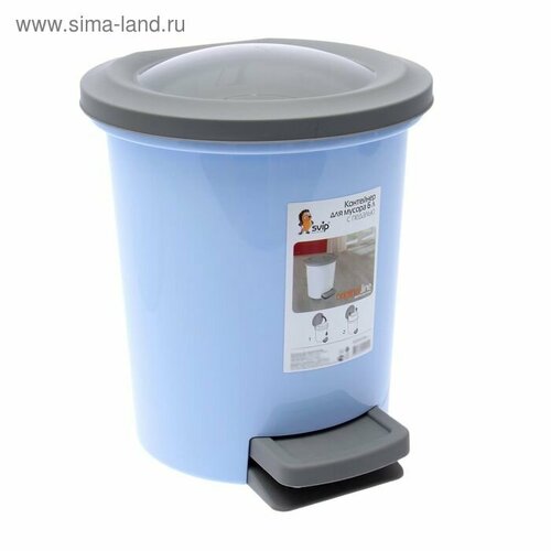 Ведро для мусора с педалью 6 л цвет микс 1107₽