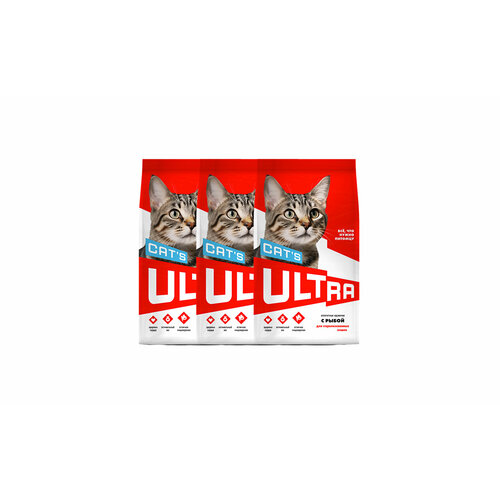 ULTRA Полнорационный сухой корм для стерилизованных кошек с рыбой 3 кг х 3 шт 2267₽
