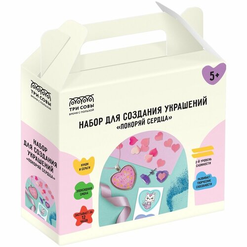 Набор для создания украшений ТРИ совы из эпоксидной смолы Покоряй сердца кулон и серьги B035Y 691₽