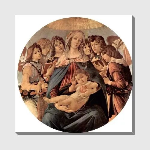 Картина на холсте Мадонна с шестью ангелами (Madonna with si