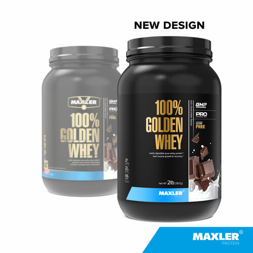 Протеин Maxler 100% Golden Whey New, 907 гр., насыщенный шоколад