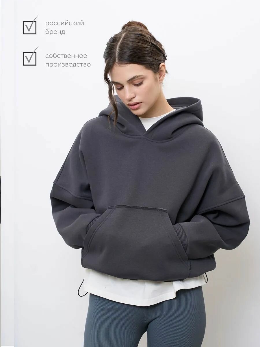 Худи Телодвижения, размер 170-96-102 (48) L, , темно-серый — фото 1