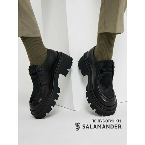 фото Полуботинки дерби salamander, размер 37, черный