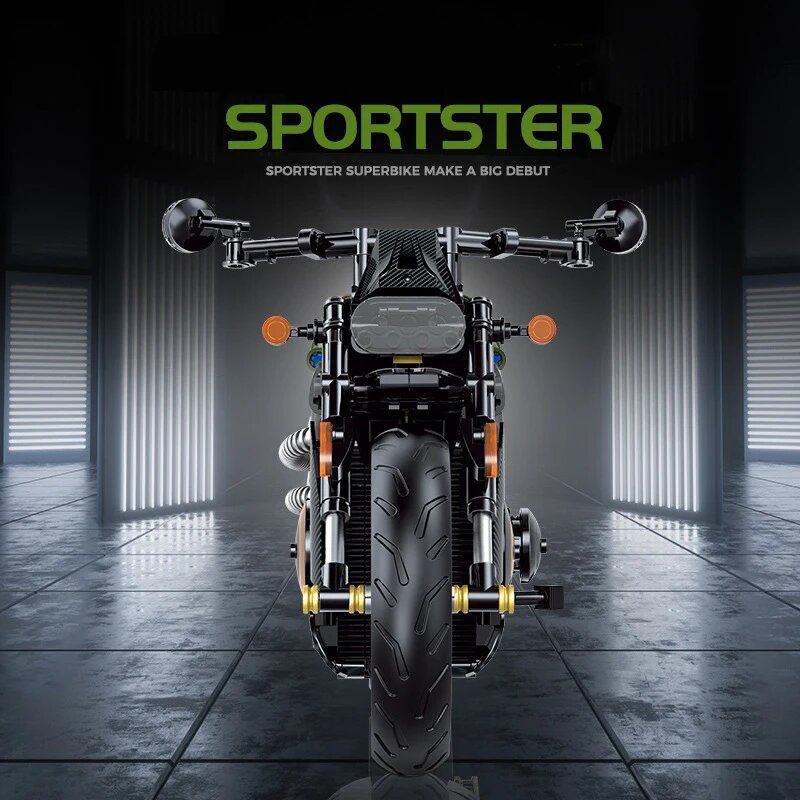 Конструктор мотоцикл Harley Technic Sportster CyunSing, Without Box, Унисекс — фото 1