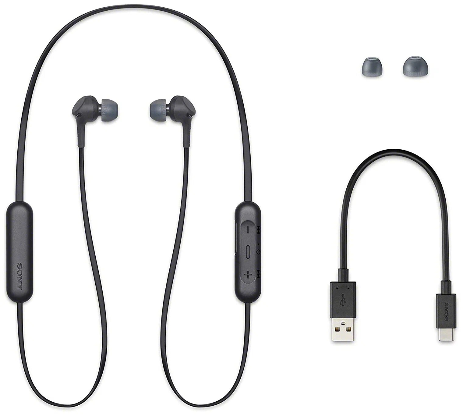 Беспроводные наушники Sony WI-XB400, USB Type-C, черный, Bluetooth. — фото 1