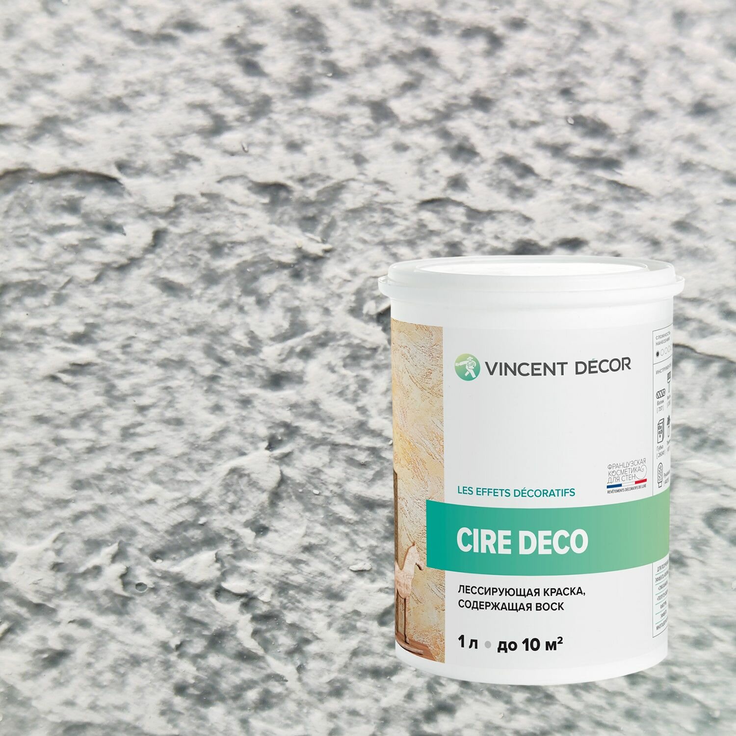Краска декоративная лессирующая с воском Vincent Decor Cire Deco (1л) 51211