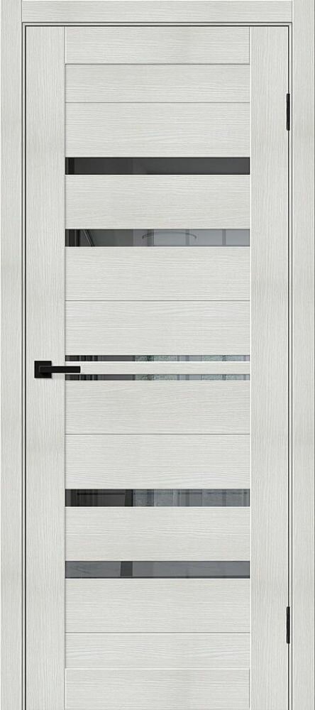 Межкомнатная Дверь с Экошпоном Bravo Браво-30 Bianco Melinga / Mirox Grey 900x2000мм9полотно 1шт) / Браво