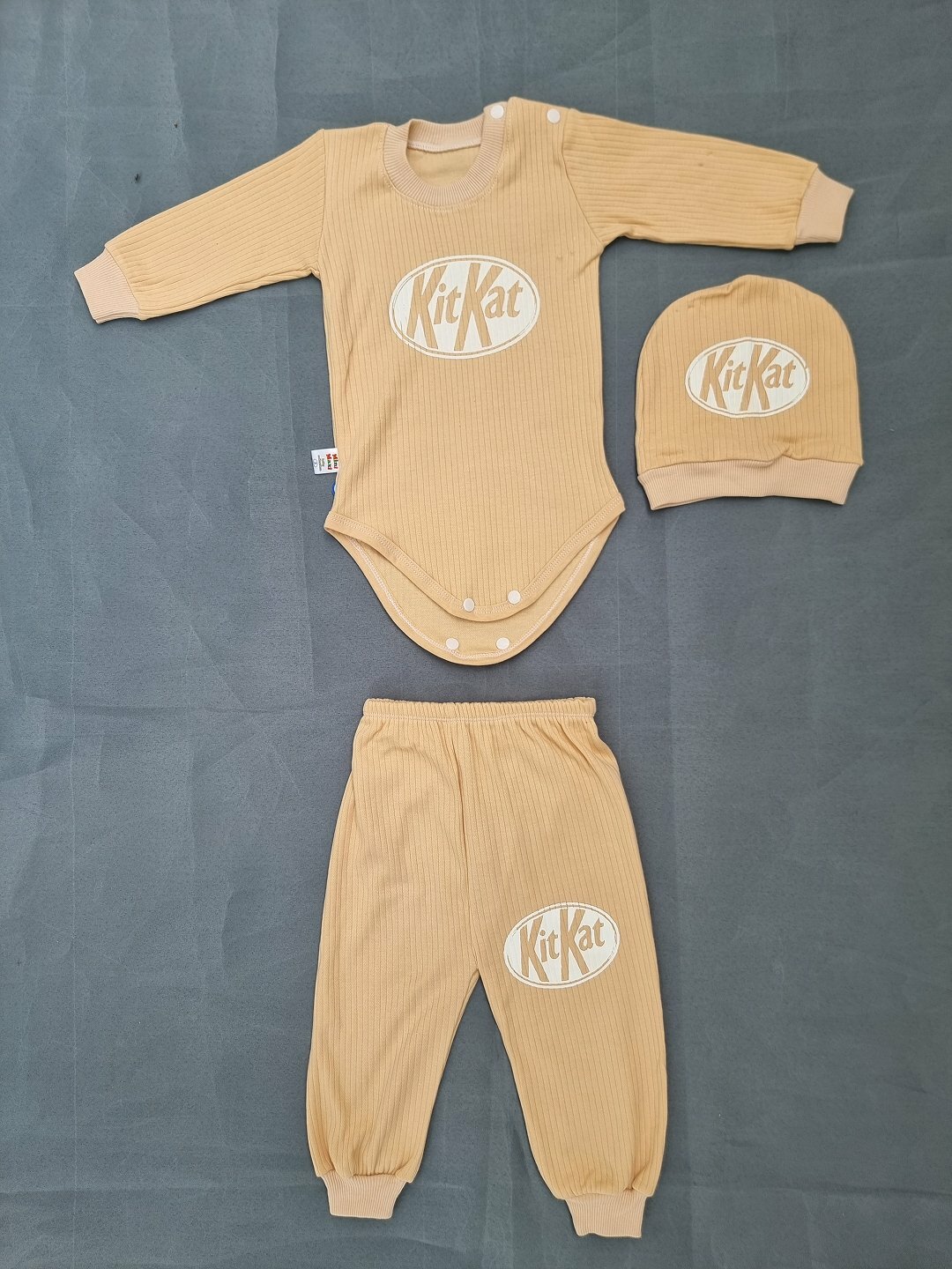 Комплект одежды , размер 2, бежевый — фото 1