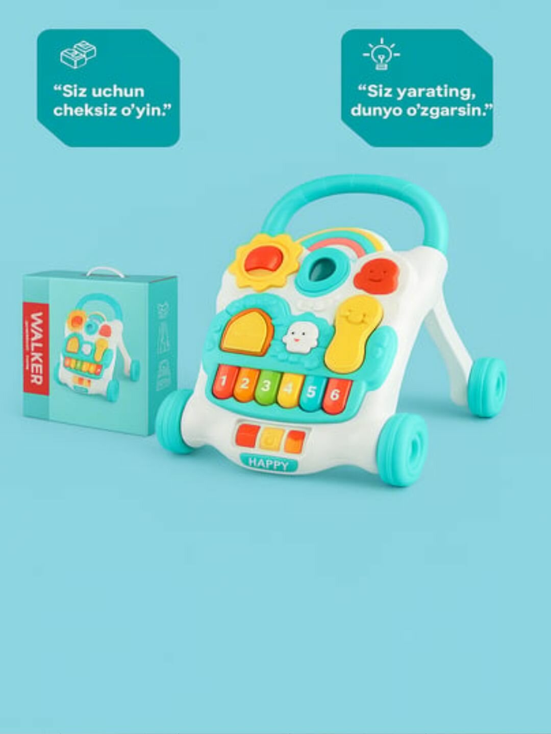 Толкунок, ходунки, игровой центр для детей, развивающая игрушка