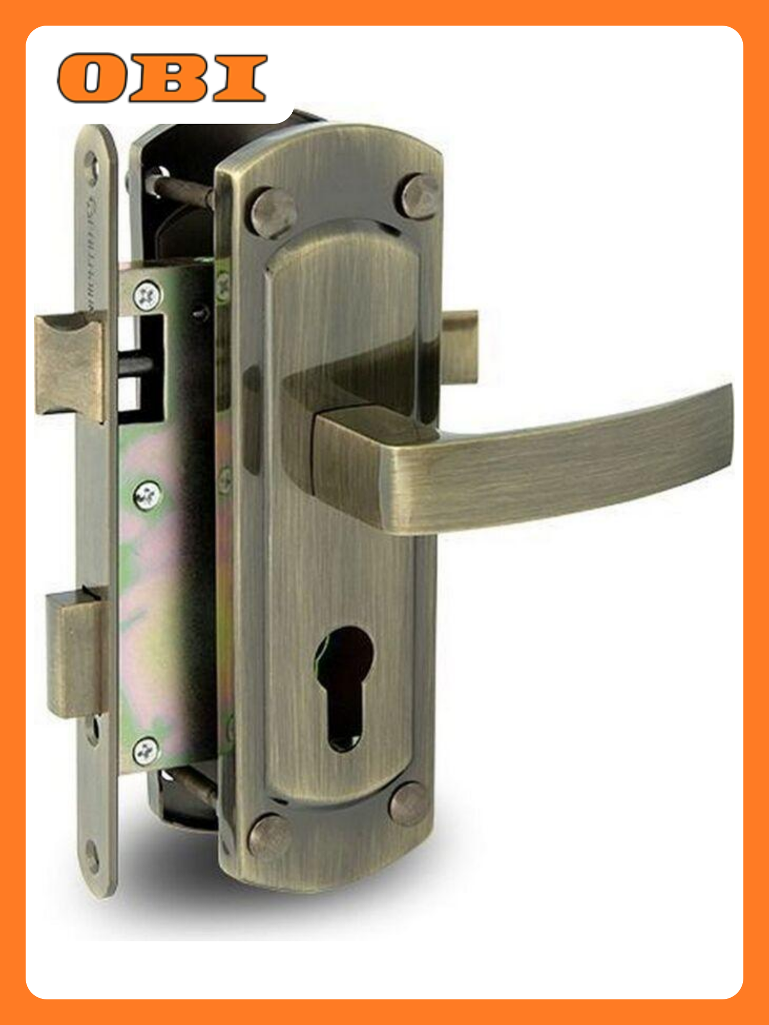 Замок Palladium 460-25 ABL античная бронза цинковый сплав для деревянных и металлических дверей