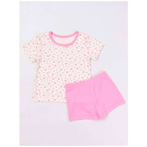 фото 30371 пижама: футболка, шорты, котмаркот, размер 110, состав: хлопок 100%, цвет белый kotmarkot