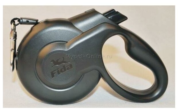 Поводок-рулетка для собак Fida Styleash, черный - фотография № 8