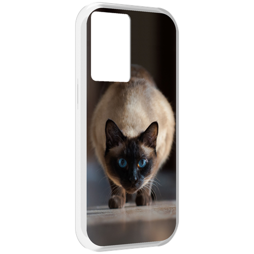 Чехол MyPads кошка сиамская для OnePlus Nord N20 SE задняя-панель-накладка-бампер