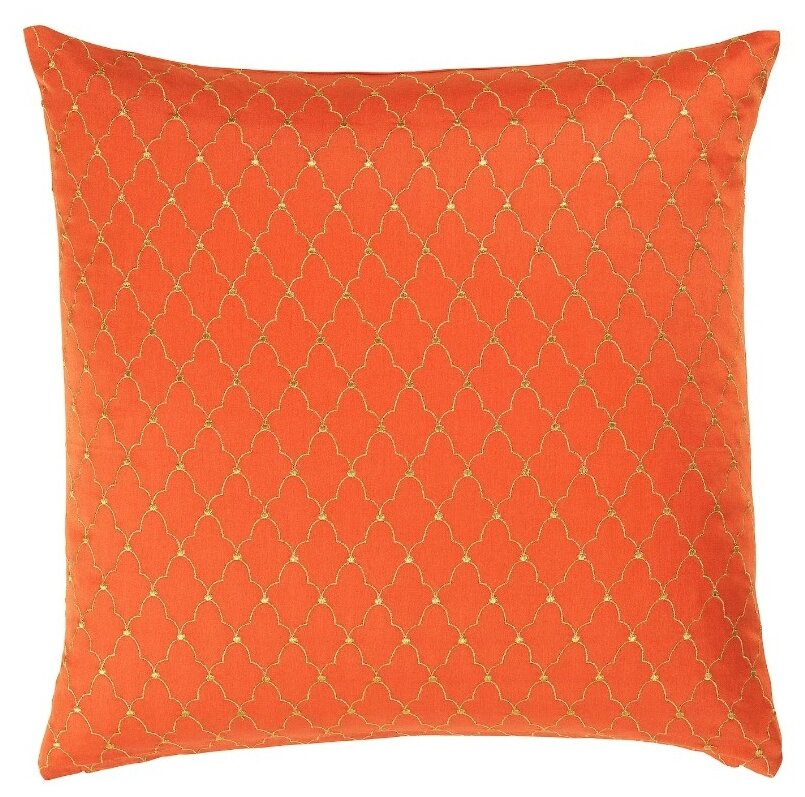 Чехол для подушки ИКЕА ЛЬЮВАРЕ, 50x50 см, ришелье оранжевый