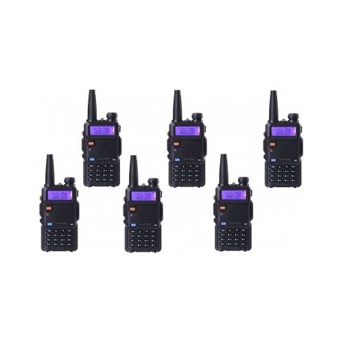 Рация Baofeng UV-5R 8W 6шт. черный