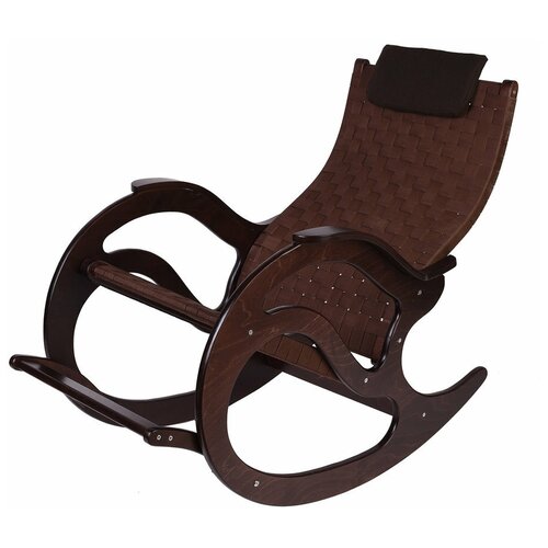 фото Кресло-качалка мебелик тенария 2 размер: 95х56 см, обивка: ткань, цвет: темно-коричневый