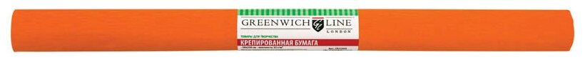 Бумага цветная крепированная Greenwich Line (1 лист, оранжевая, 50x250см) в рулоне (CR25020)