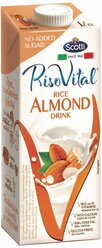 Рисовый напиток Riso Scotti Rice Almond drink RisoVital миндальный без сахара 1 л