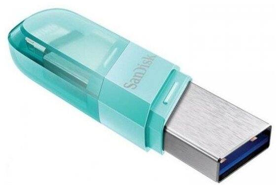 Накопитель USB 3.1 128GB SanDisk /Lightning Ice Mint - фото №5