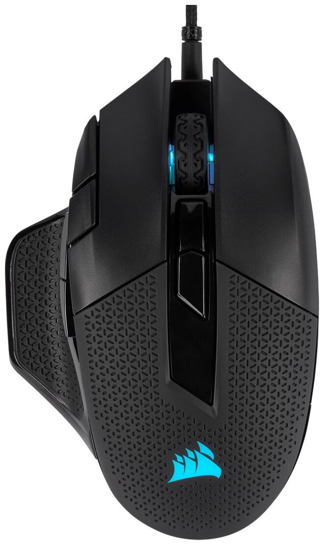 Игровая мышь Corsair Gaming™ NIGHTSWORD RGB, Performance Tunable FPS/MOBA Gaming Mouse, Black, Backlit RGB LED, 18000