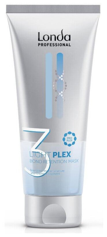 Londa Professional Lightplex Маска шаг 3 для укрепления волос после осветления или окрашивания, 200 мл, туба