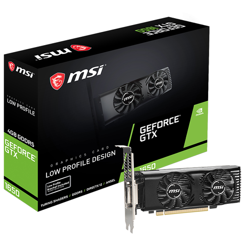 Видеокарта MSI GTX 1650 4GT LP 4096 МБ RET