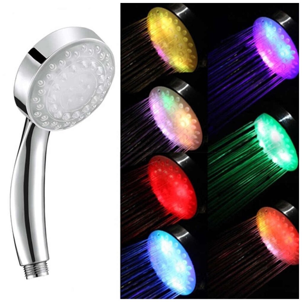 Душевая лейка со светодиодной насадкой Led Shower - фотография № 5