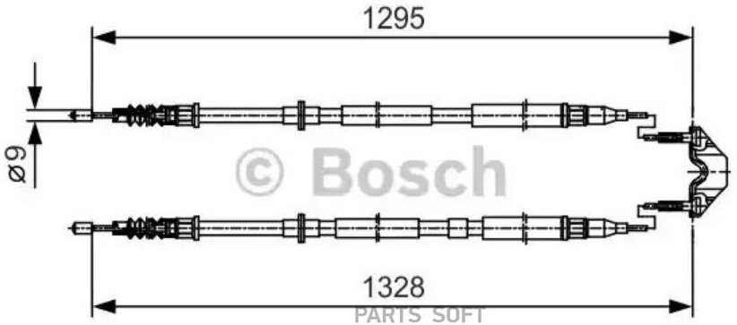 Трос Стояночного Тормоза Bosch арт. '1987477908