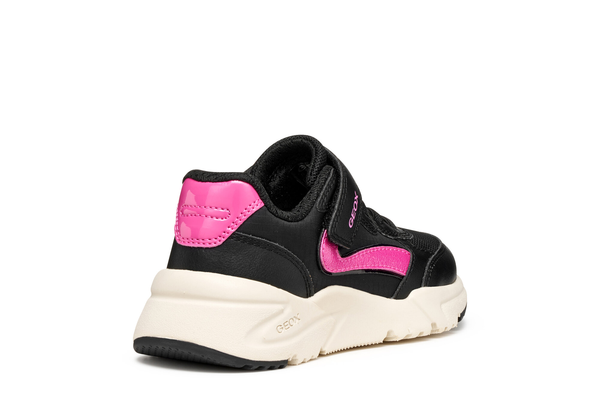 Кроссовки GEOX, размер 35 EU, чёрный/фуксия — фото 1