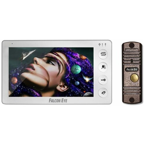 Комплект домофона Falcon Eye KIT Space HD, белый комплект falcon eye cosmo hd wi fi vz