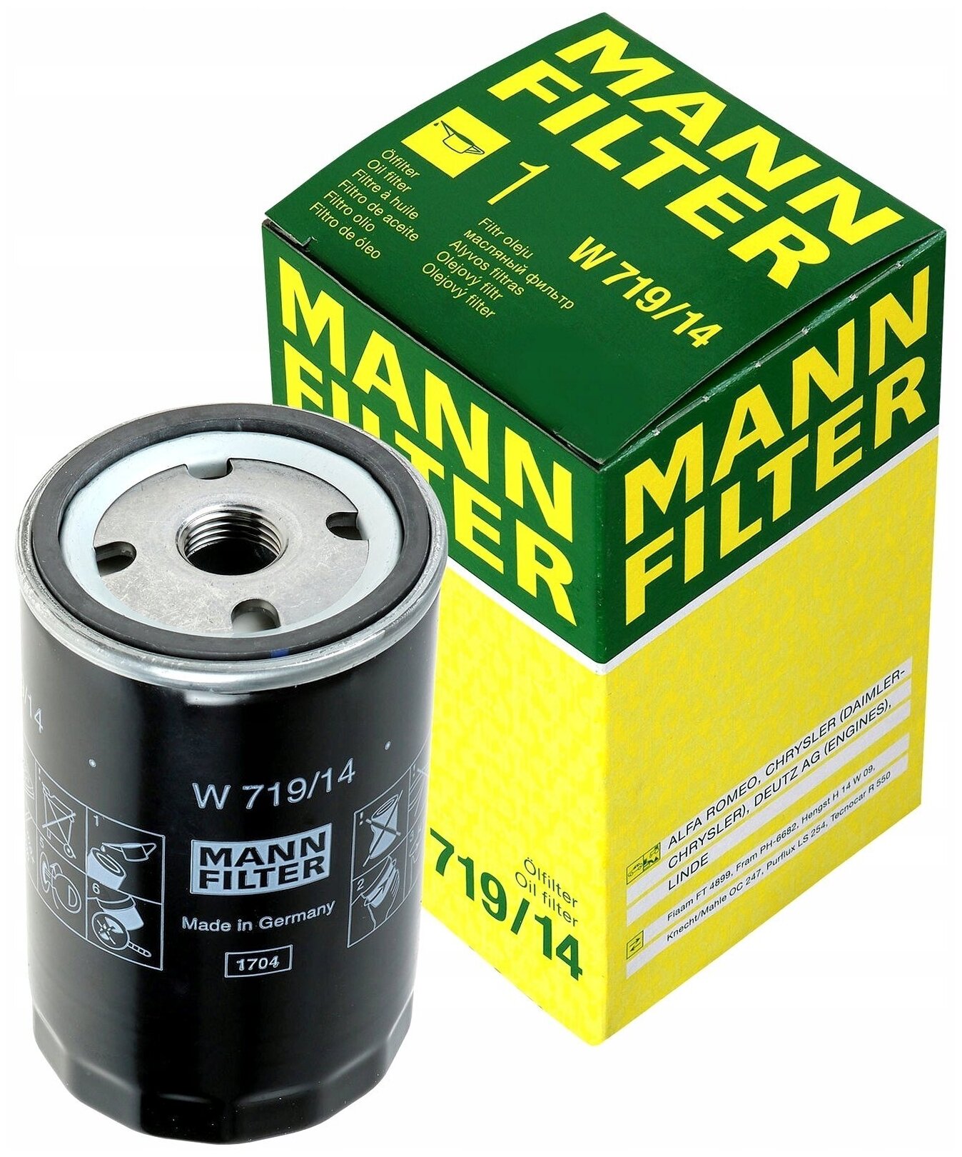 Масляный фильтр MANN-FILTER W 719/14