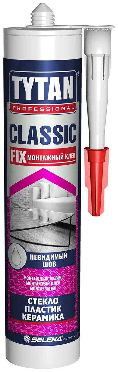 Монтажный клей Tytan Professional Classic Fix 310 мл 1 шт