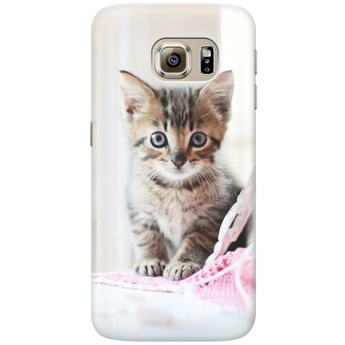 фото Cиликоновый чехол на samsung galaxy s6 edge / самсунг с6 эдж с принтом "милый котенок" gosso