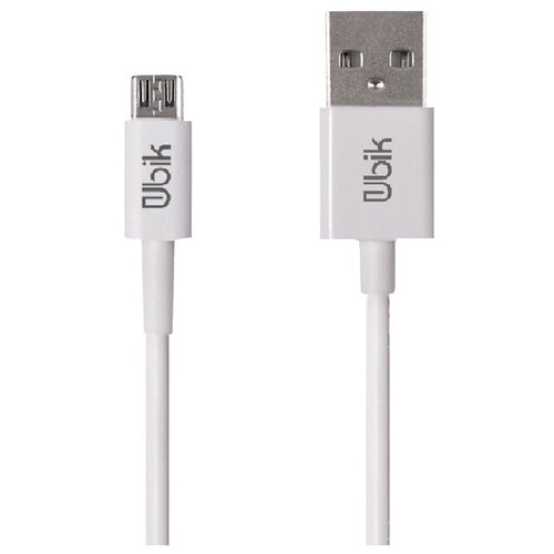 Кабель Ubik USB - microUSB (UM04), 1 м, 1 шт., белый