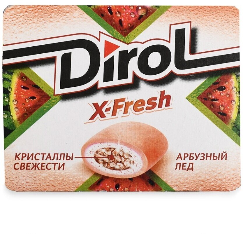 Жевательная резинка Dirol X-Fresh без сахара Арбузный лед 16г