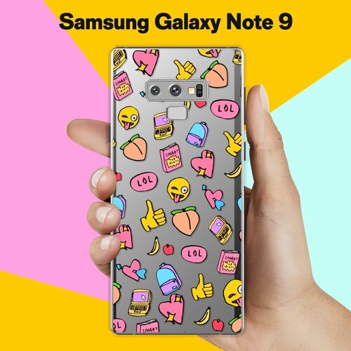 силиконовый чехол розовый ананас на samsung galaxy note 9 самсунг галакси нот 9 Силиконовый чехол на Samsung Galaxy Note 9 Узорчик / для Самсунг Галакси Ноут 9