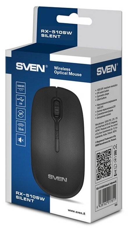 Мышь беспров SVEN RX-510SW черная USB