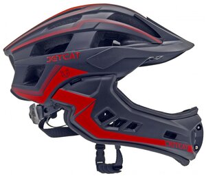 Шлем - JETCAT - Race - размер "М" (53-58 см) - Black/Red - FullFace - защитный - велосипедный - велошлем - детский