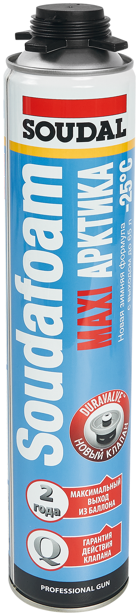 фото Пена монтажная профессиональная Soudal Maxi arctic 65 всесезонная 870 мл