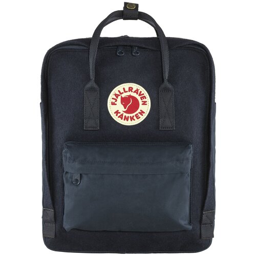 фото Рюкзак fjallraven kanken re-wool, темно-синий, 28х12х36 см, 16 л