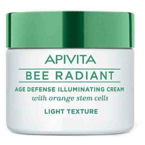 Крем Apivita Bee Radiant age defence illuminating cream light texture антивозрастной уход для защиты и сияния с легкой текстурой для лица, 50 мл