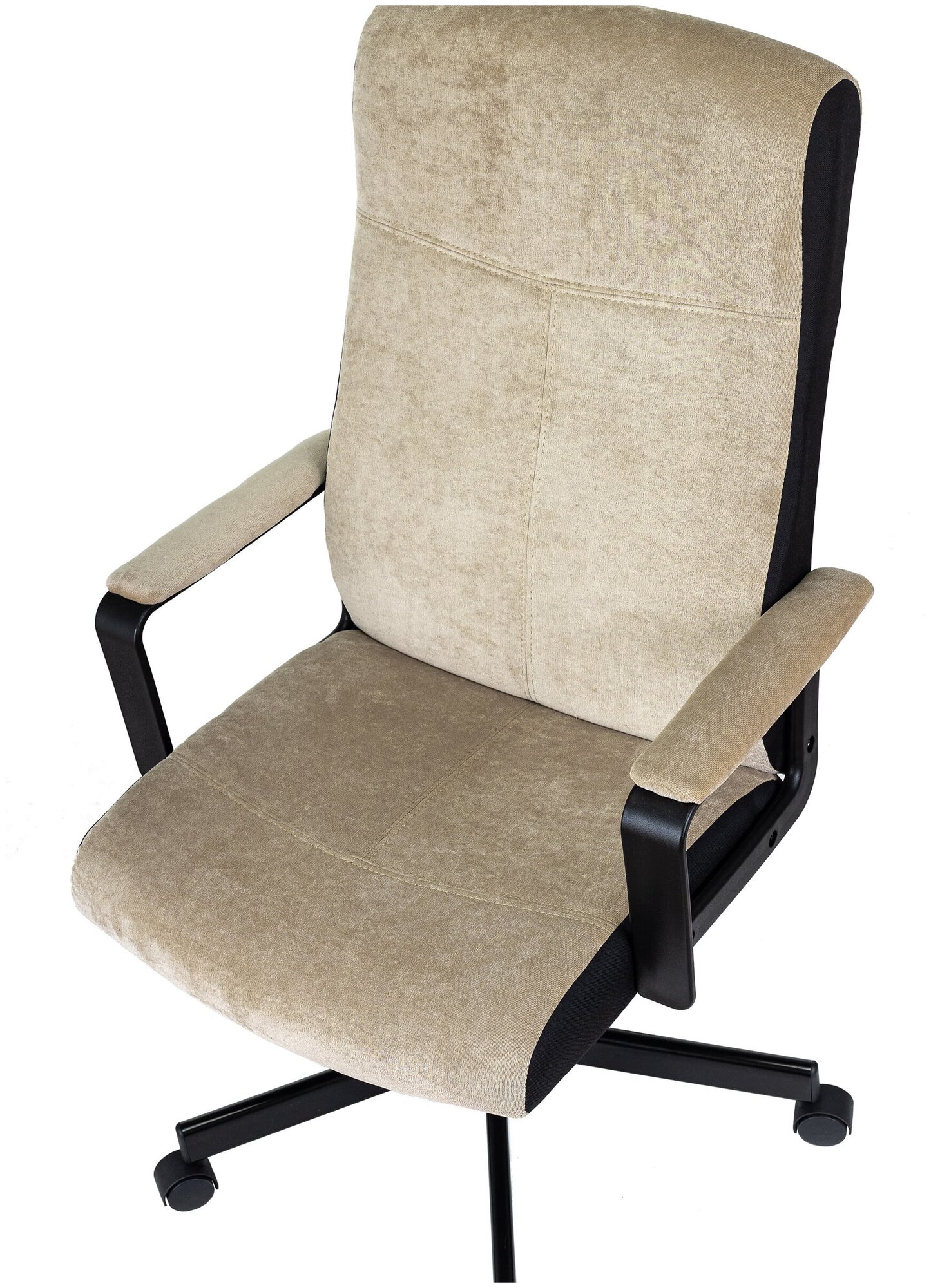 Кресло руководителя TopChairs ST-DOMINGO (Спинка и сиденье песочная ткань Light-21) - фотография № 7