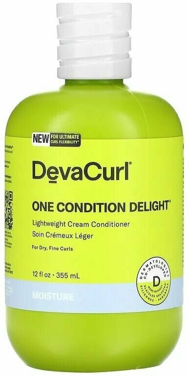 DevaCurl, One Condition Delight, легкий кондиционер, для сухих, тонких локонов, 355 мл