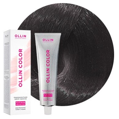 OLLIN Professional Color Platinum Collection перманентная крем-краска для волос, 6/112 темно-русый интенсивно-пепелный фиолетовый, 100 мл - фотография № 6