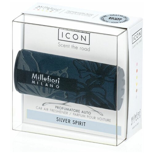 Ароматизатор для автомобиля Millefiori Milano Icon Silver Spirit Цветочный текстиль (сияние серебра)