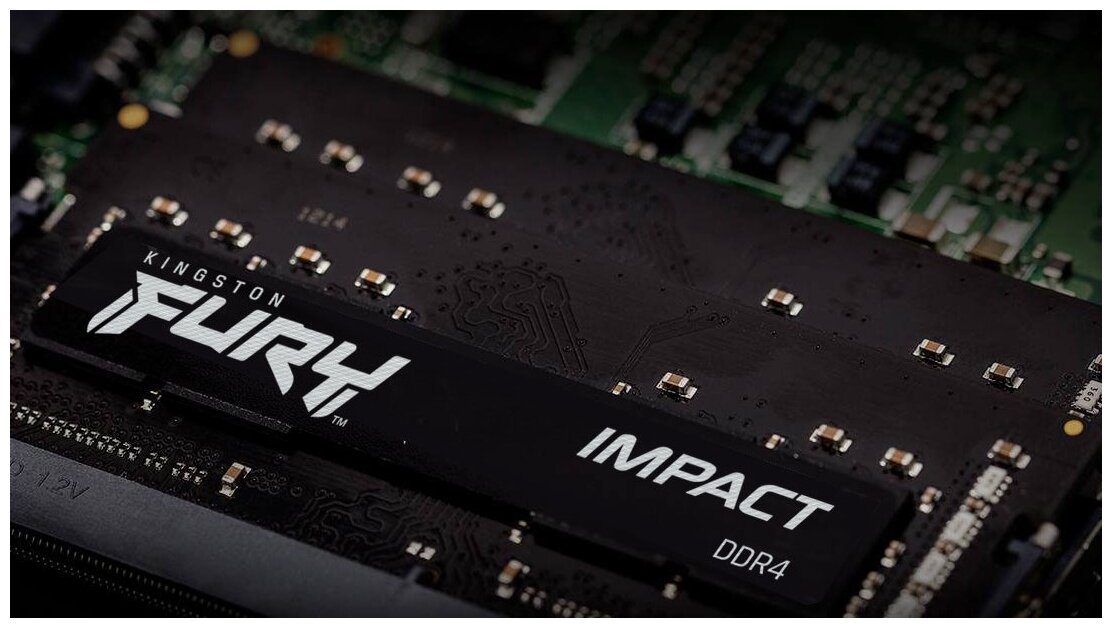 Оперативная память для ноутбука 32Gb (2x16Gb) PC4-25600 3200MHz DDR4 SO-DIMM CL20 Kingston FURY Impact (KF432S20IBK2/32)