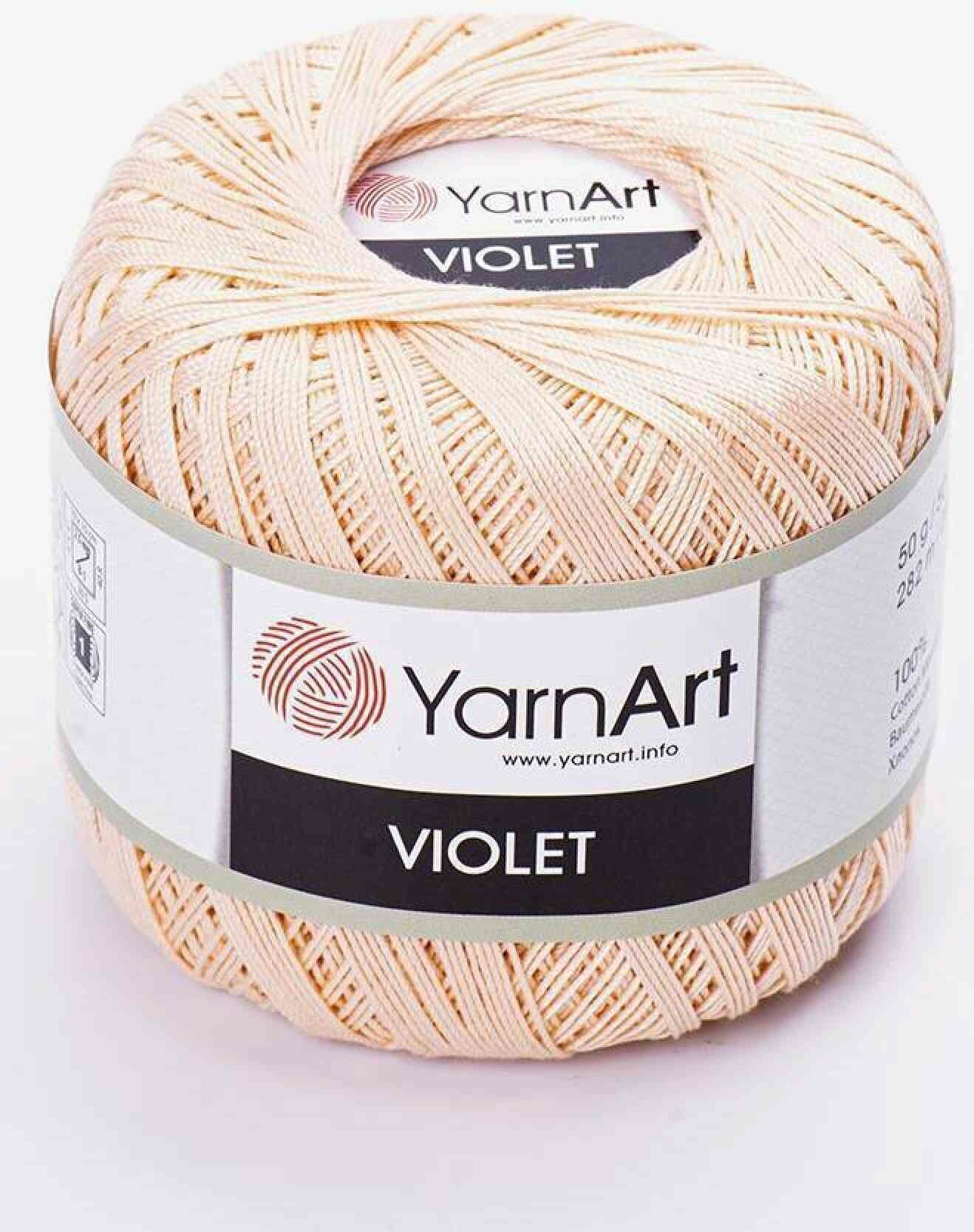 Пряжа YarnArt Violet бледный персик (5303), 100%мерсеризованный хлопок, 282м, 50г, 2шт