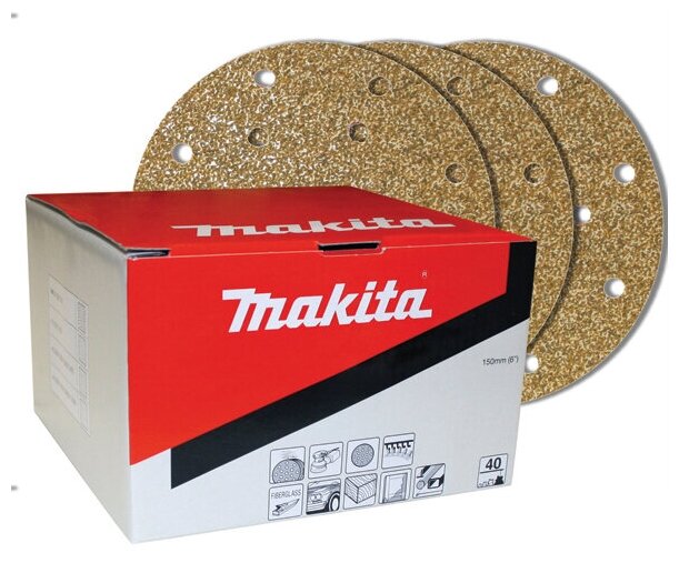 фото Шлифовальная бумага 150 мм, K1000, универсальная, 25 шт Makita B-39425